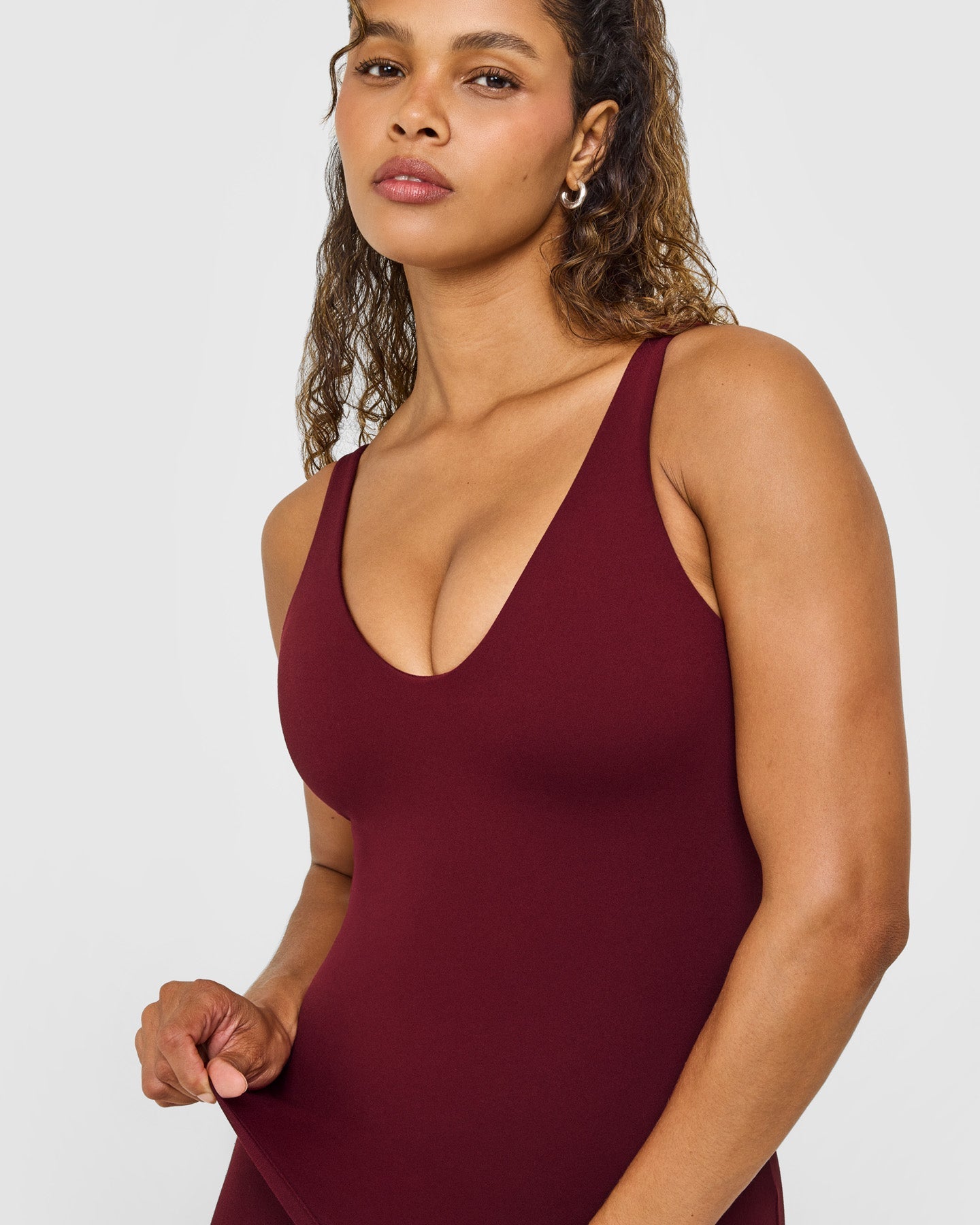 SoftMotion™ Scoop Neck Vest with White Logo | Light Rosewood