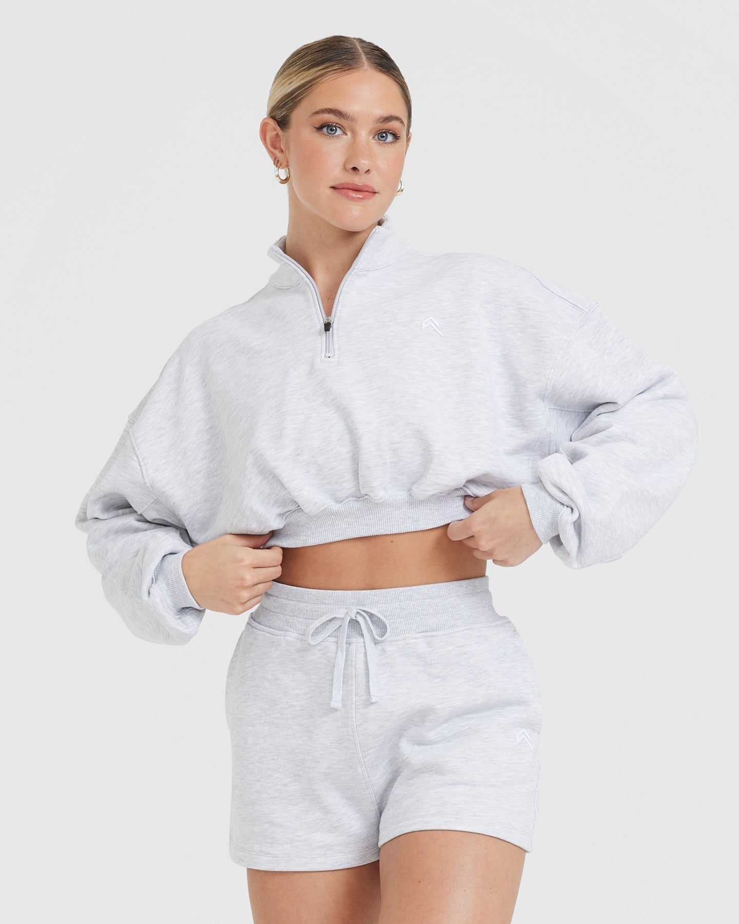 Cropped 2024 zip sweater