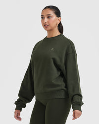All Day Lightweight Oversized Sweatshirt | Khaki