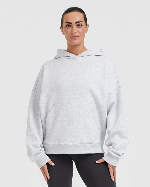 Oner Modal All Day Oversized Hoodie | Light Grey Marl