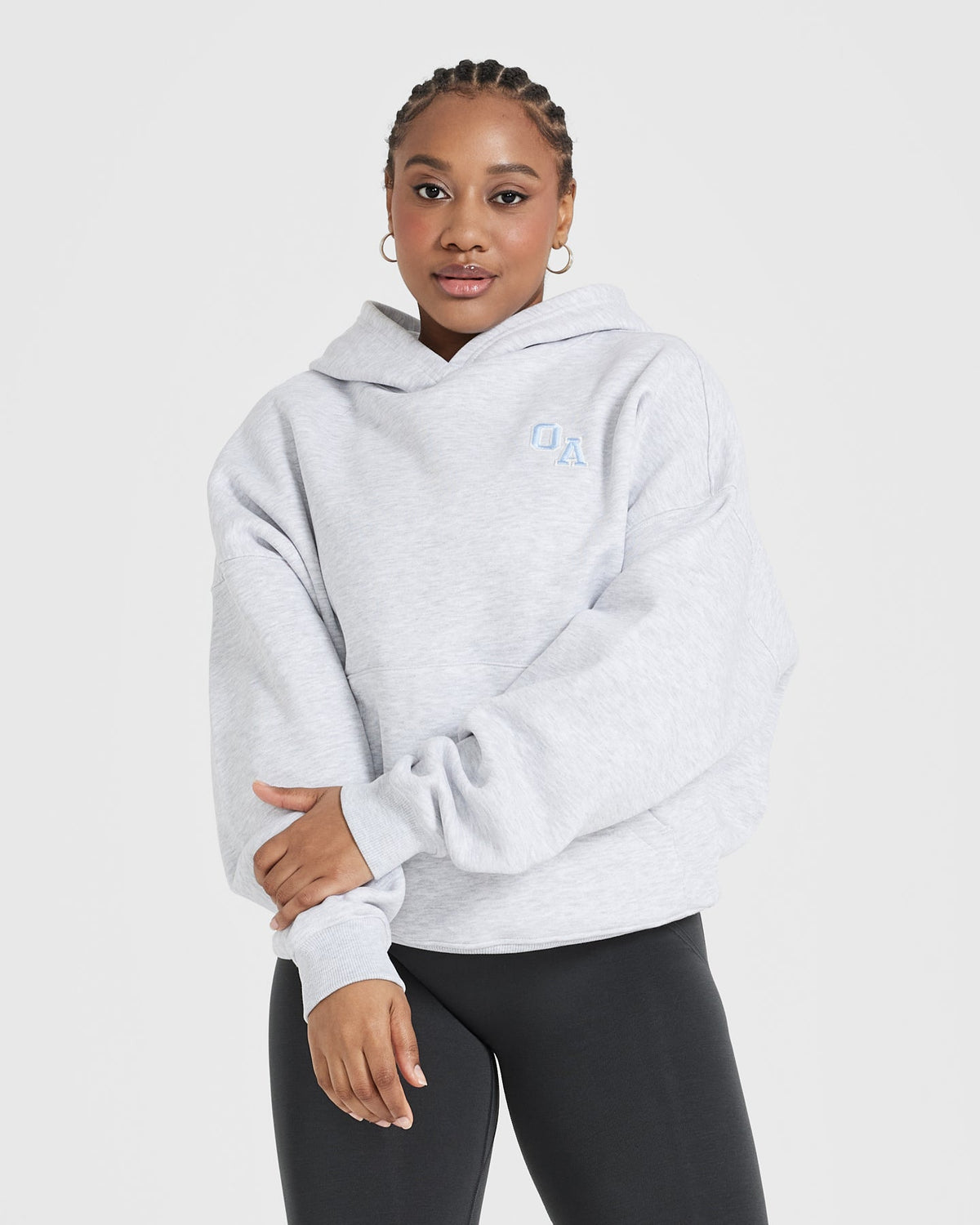 Champion oversized hoodie grey discount