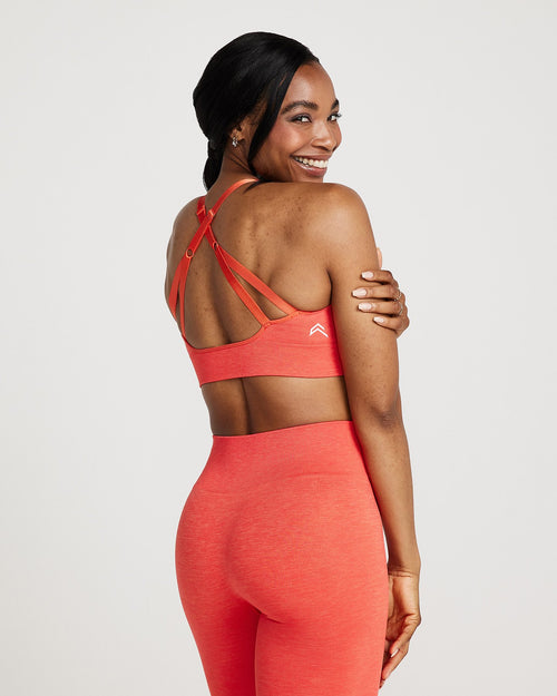Classic Seamless Sports Bra | Coral Marl