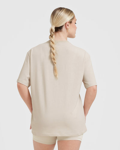 Oversized T-Shirt for Ladies - Sand