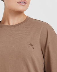 Classic Oversized Lightweight T-Shirt | Walnut