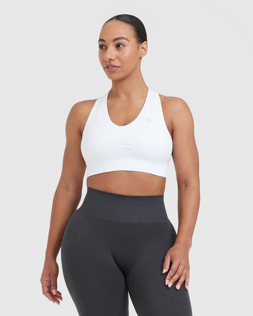 White Sports Bralette - Low Support
