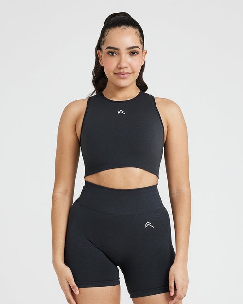 Oner Modal Classic Seamless 2.0 Crop Top | Coal Marl