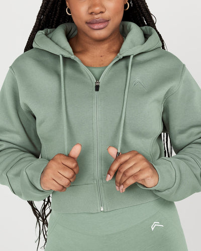 Mint green cropped hoodie online
