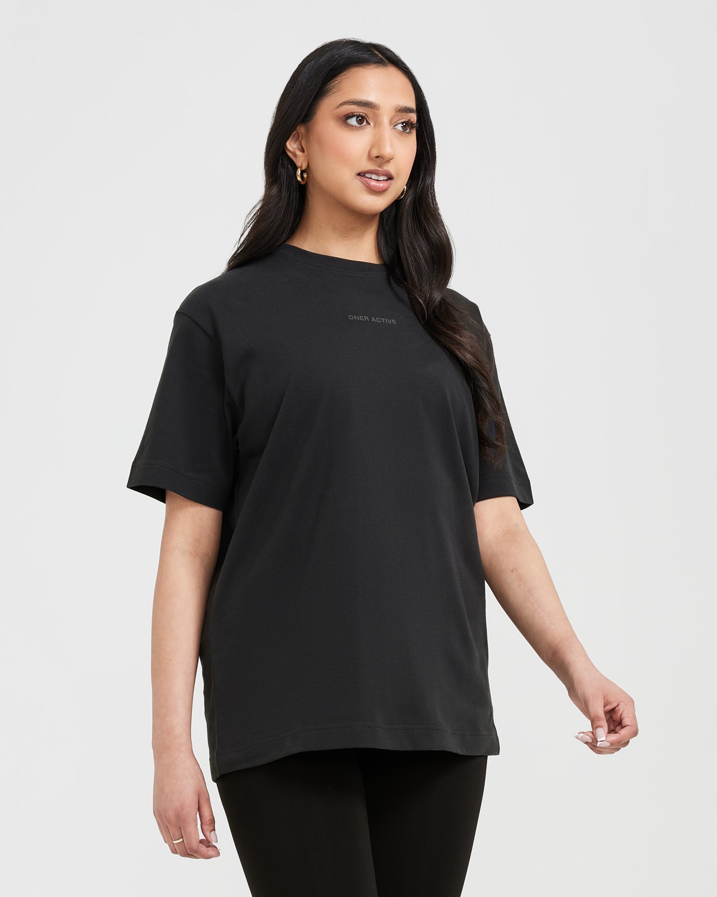 Black Graphic Oversized T-Shirt Women's