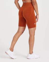 Effortless Seamless Cycling Shorts | Warm Copper