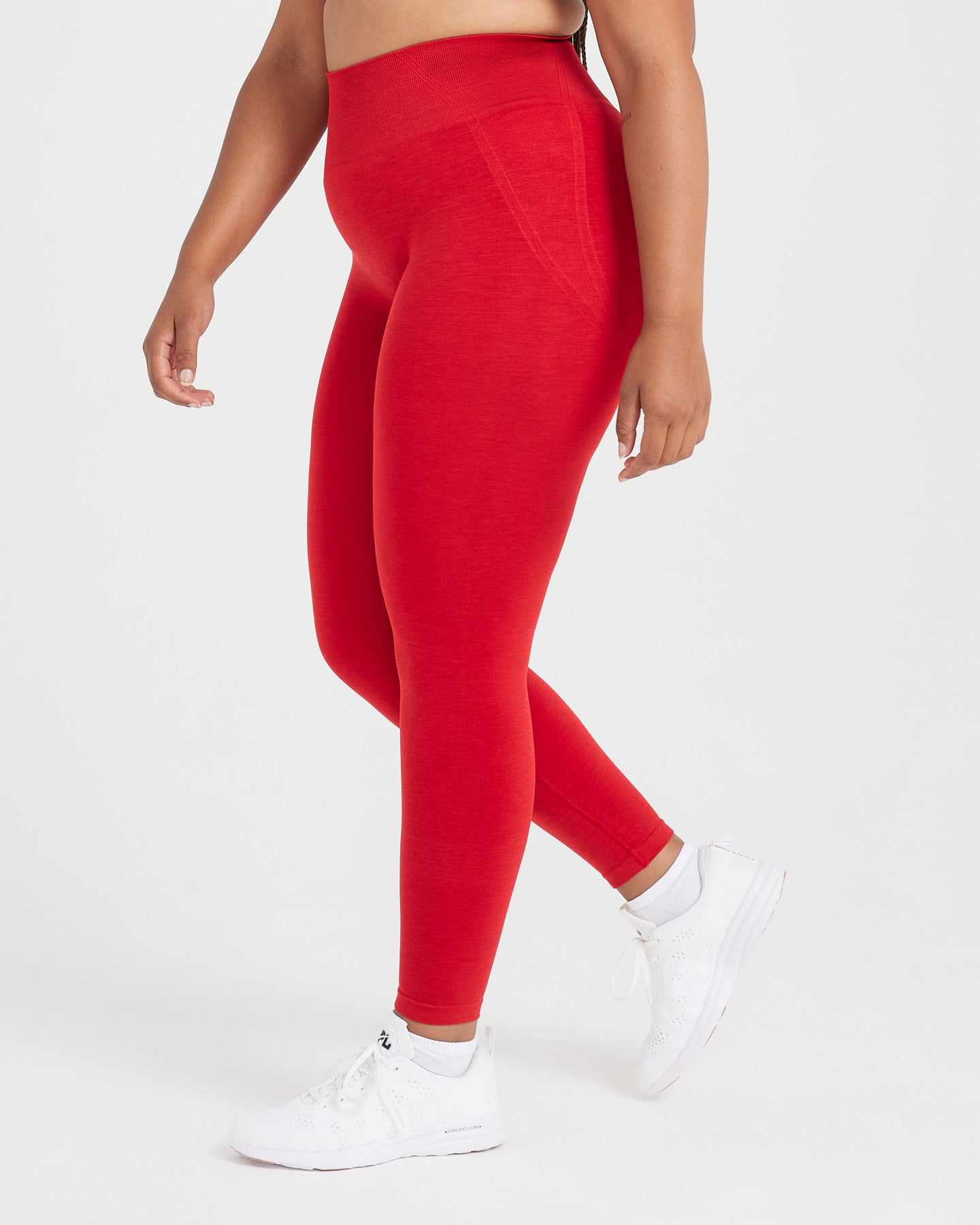 Color yoga body-contour seamless leggings - Red - Active Trendz