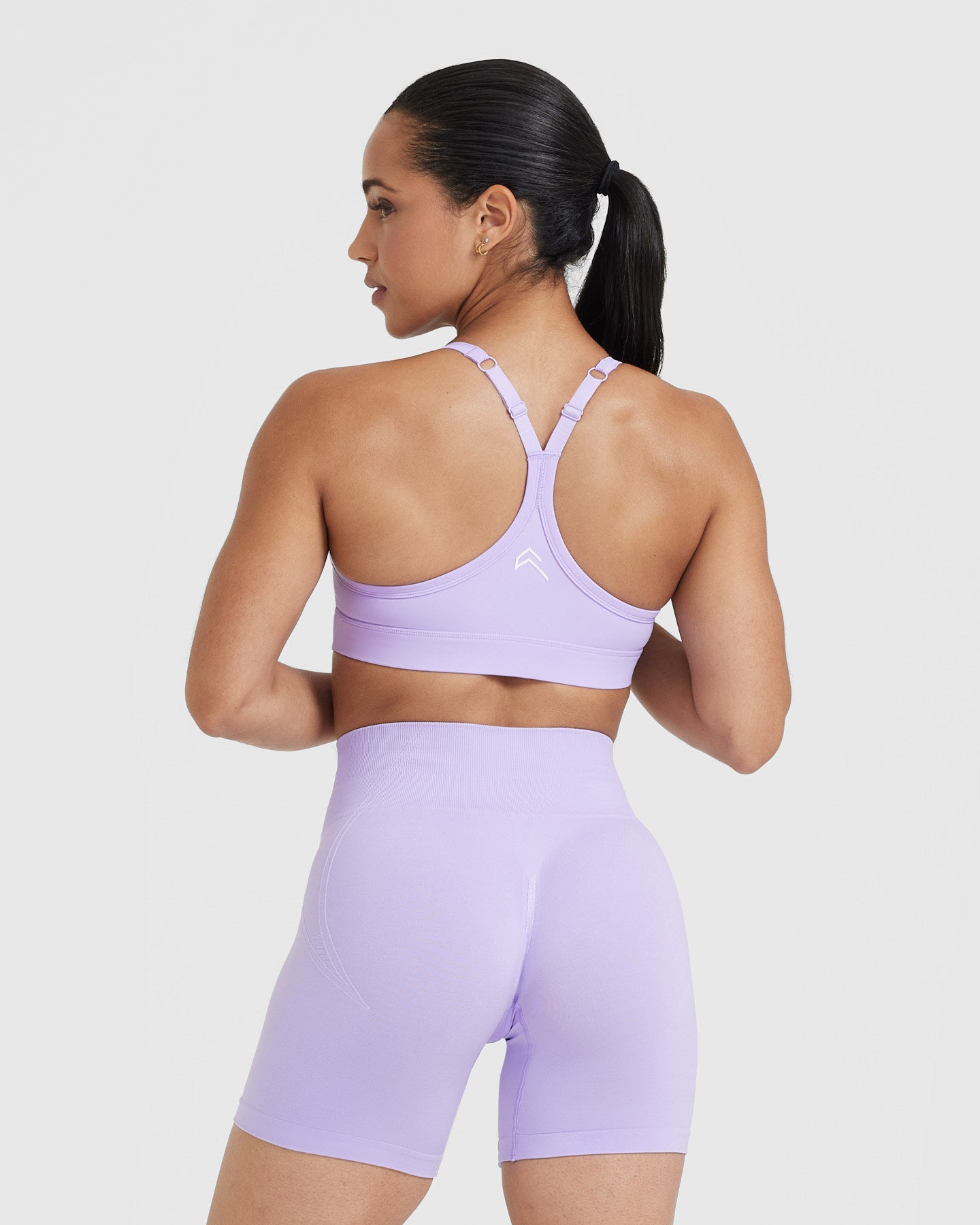 Strappy Seam Detail Medium-Impact Sports Bra in Purple - Retro, Indie and  Unique Fashion