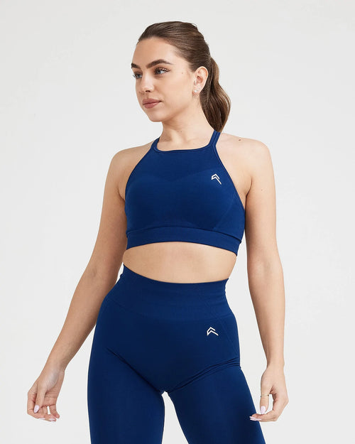 Oner Modal Effortless Seamless High Neck Bralette | Midnight