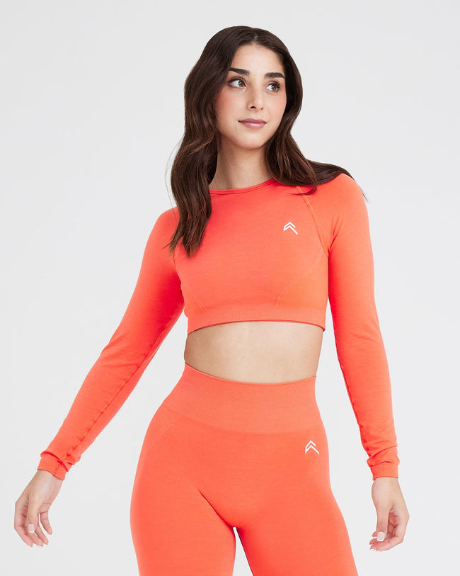 Fit Contouring Seamless Long Sleeve Crop Top