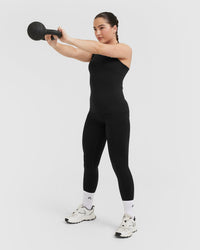Go To Seamless Fitted High Neck Vest | Black