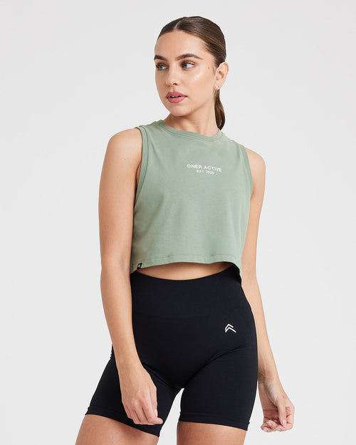 Oner Modal Graphic Jersey Tank | Washed Sage