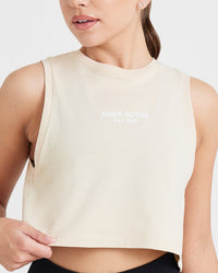 Graphic Jersey Tank | Washed Sand