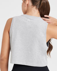 Graphic Jersey Tank | Silver Marl