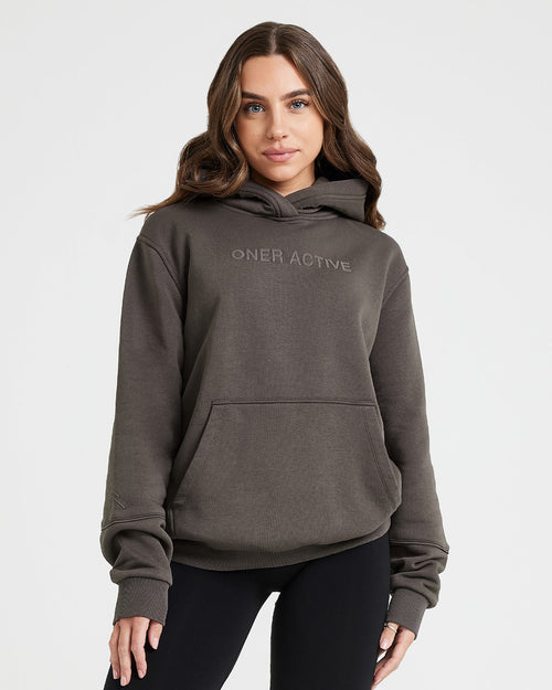 Oner Modal Classic Lounge Oversized Hoodie | Deep Taupe