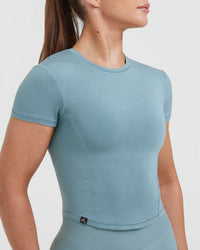 Mellow Soft Mid Short Sleeve T-Shirt | Steel Blue