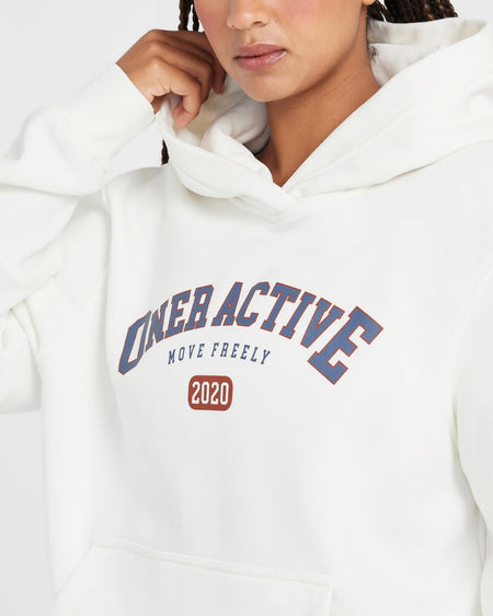 Women s Club Hoodie White Oversized Off White Oner Active EU