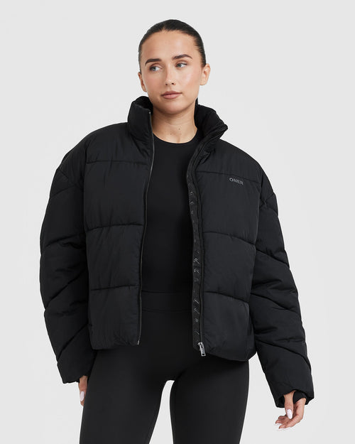 Oner Modal Puffer Jacket | Black