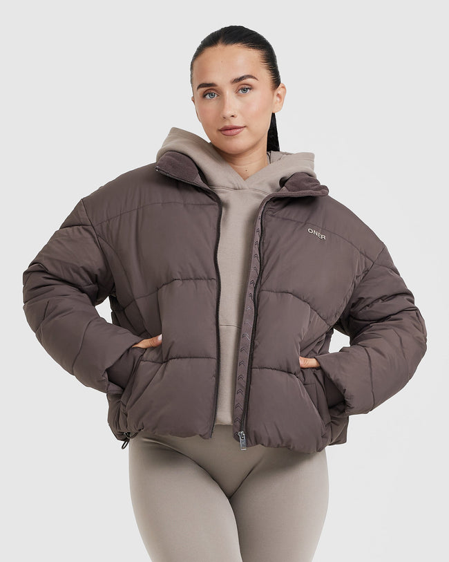 Mauve puffer jacket hotsell
