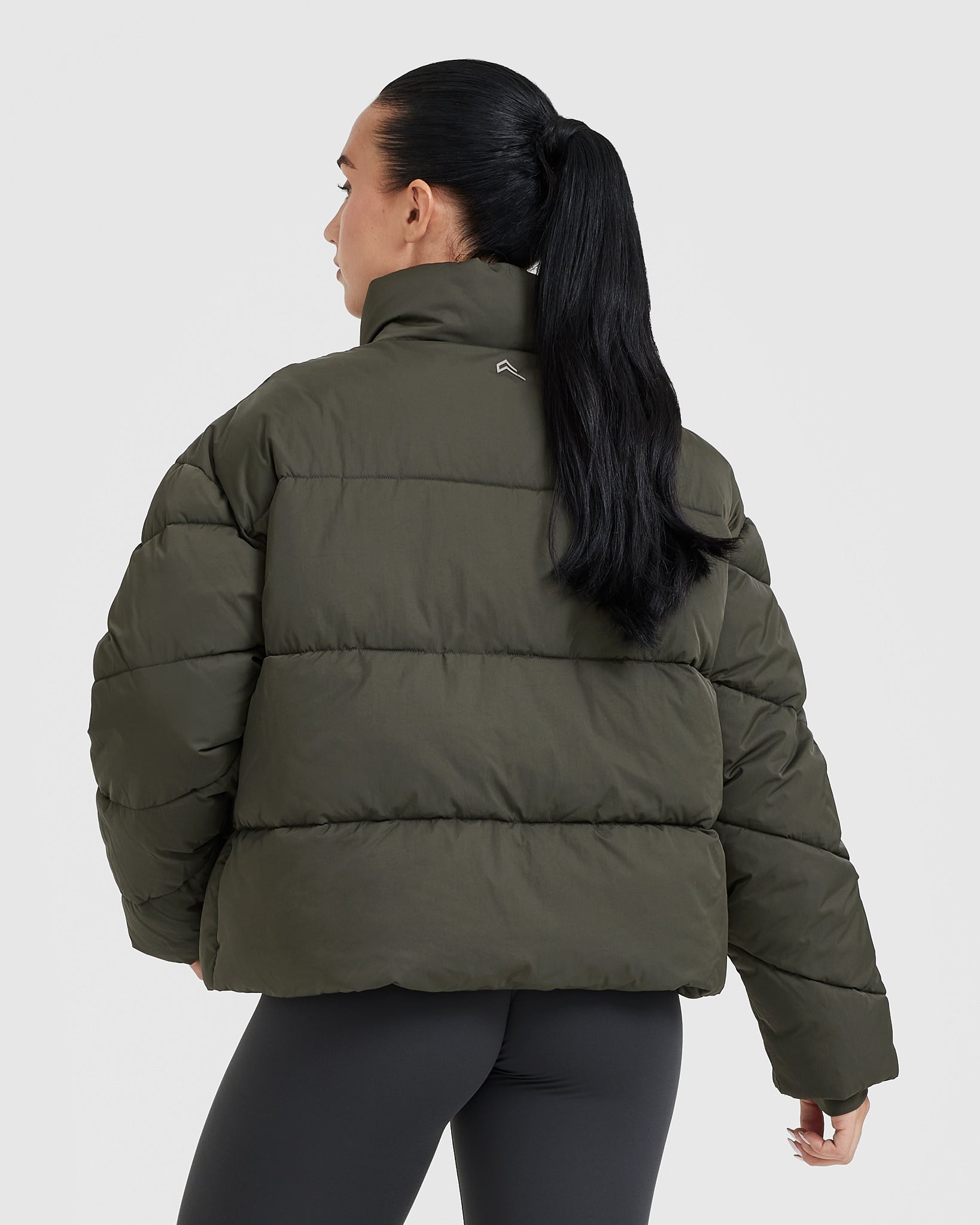 Light before dark 2024 longline khaki puffer jacket