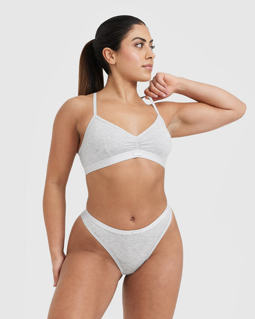 Oner Modal Soft Classic Bralette | Grey Marl