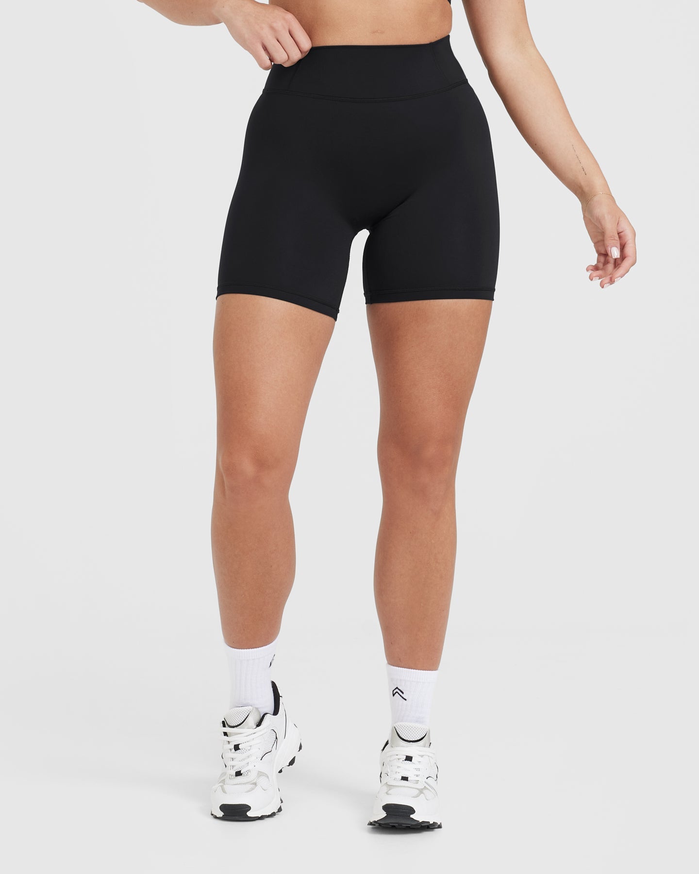 John Lewis Seamfree High Waist Shorts, Black at John Lewis & Partners