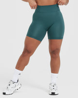 Timeless High Waisted Shorts 6" | Marine Teal