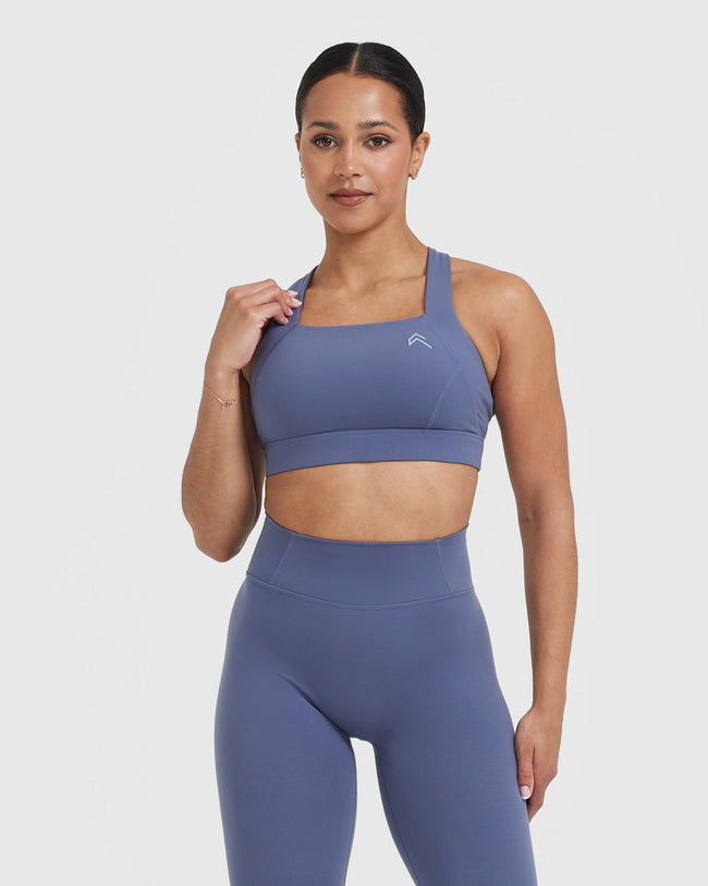 Wide Strap Sports Bra Slate Blue Women s Oner Active EU