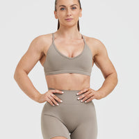 Timeless Strappy Bralette | Deep Taupe