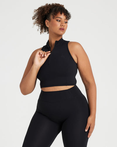 Black zip up tank top clearance