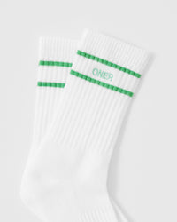 Varsity Crew Socks 3 Pack | White/Jade/Sandstone/Black