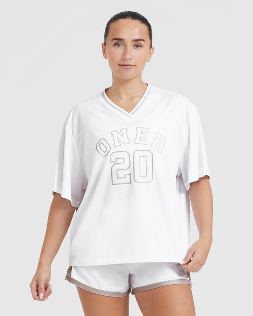White Oversize Crop Shirt Women\'s Active | EU Oner