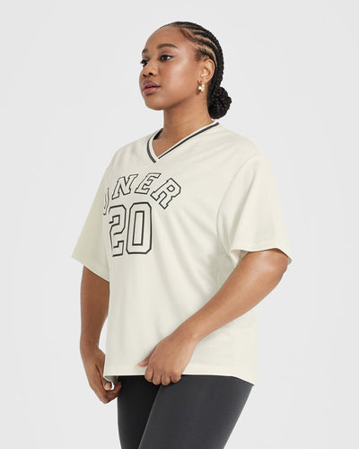 Oversized Varsity Mesh Baseball T-shirt